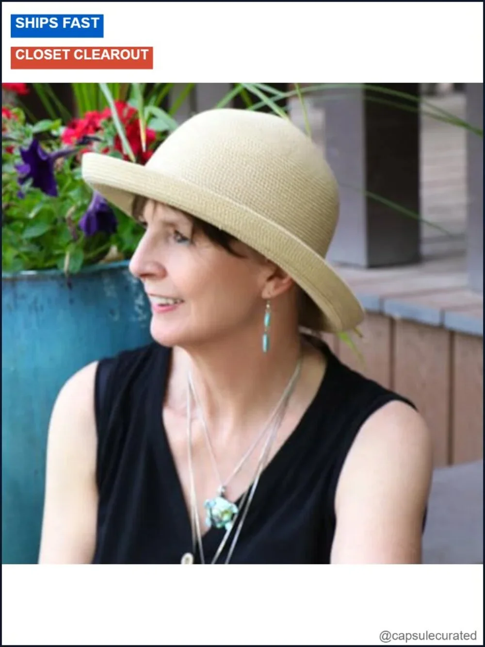 Women's UPF 50+ Packable Sun Hat Adjustable Small Brim Kettle Style for Petite